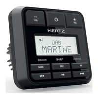 HERTZ HMR15D Marine Stereo DAB+ m/BT 100% vanntett front Ip66, 4 x 50W