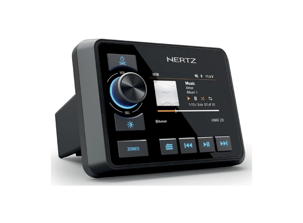 HERTZ HMR20 Marine Stereo m/DAB+/BT 100% vanntett front IP66, 4 x 50W