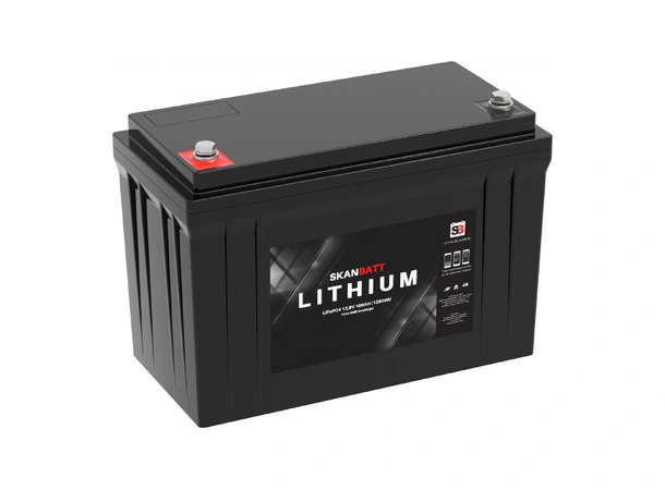 SKANBATT  BT Lithium Batteri 12V 100AH Bluetooth 150A BMS -5års garanti