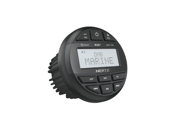 HERTZ HMR10D Marine DAB+ radio m/bt 100% vanntett front IP66, 4 x 50W