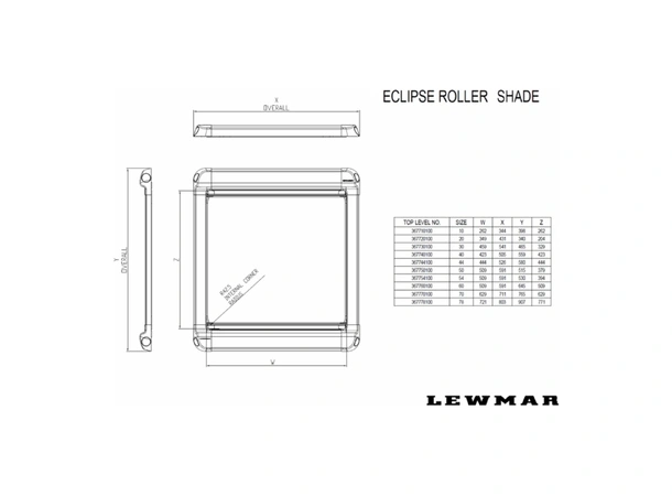 LEWMAR Eclipse Solskjerm Size 70