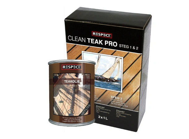 RESPECT Teak Clean Pro + Teak Oil 3 x 1 L