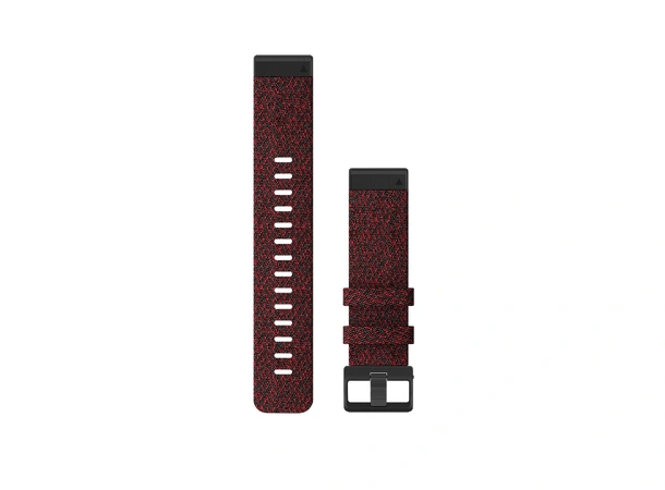 GARMIN QuickFit 22-klokkerem rød/gråsort sammenflettet nylon