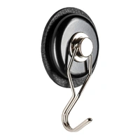 SILWY Magnetic Hook 1 stk rund krok og sort magnetpad