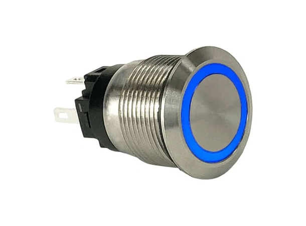 CARLING pushbutton LED 1 polet Trykknapp ON-OFF blå LED - IP67