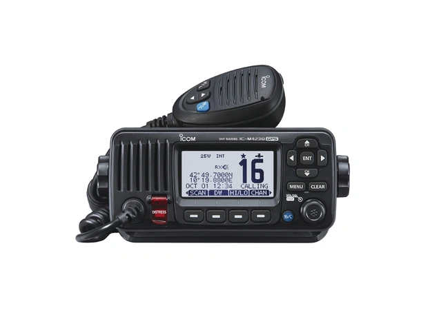 ICOM  IC-M423GE Sort Satsjonær VHF m/ DSC & innebygget GPS