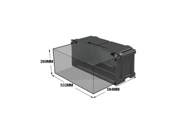 NOCO Batterikasse solid, dobbel innv. mål: 533x584x269 mm