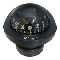 RIVIERA Artica BA1 Slim kompass - Sort Ø70mm rose - for innfelling (SOLAS)