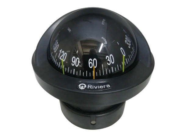 RIVIERA Artica BA1 Slim kompass - Sort Ø70mm rose - for innfelling (SOLAS)
