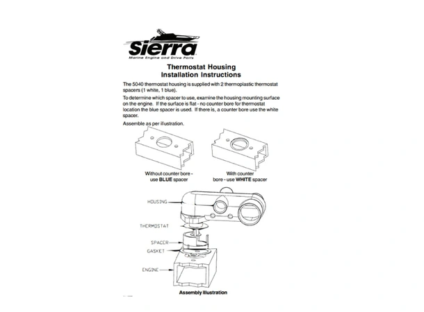 SIERRA Thermostat service kit