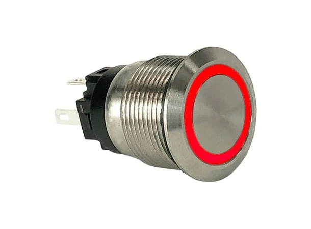 CARLING pushbutton LED - 1 polet Trykknapp ON-OFF rød LED - IP67