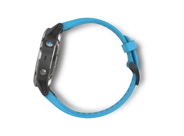 GARMIN Quatix 6 Titan - Safirglass Titan ventilert + cyan silkon