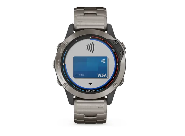 GARMIN Quatix 6 Titan - Safirglass Titan ventilert + cyan silkon