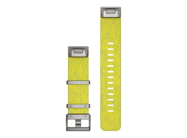 GARMIN Quickfit 22 klokkerem jacquard-vevd nylonrem – gul/grønn