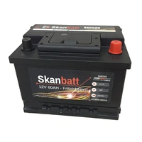 SKANBATT Fritidsbatteri 12V 60ah 480cca (242x175x190/190mm) +høyre