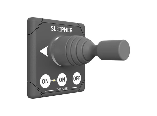 SLEIPNER Kontrollpanel - Joystick 12/24V - Firkantet - Sprutsikker - grå