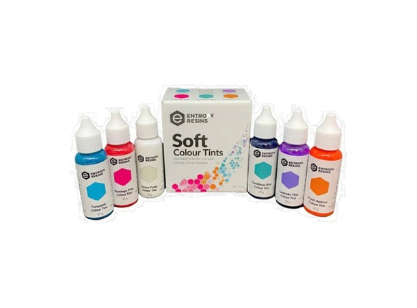ENTROPY Resin Soft Colour Tint Box 6 stk klare og duse fargetilsetninger