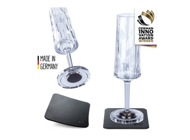 SILWY Magnetic Plastglass - Prosecco 2 stk glass og magnetpads
