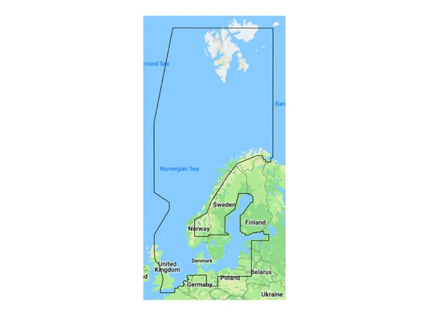 C-MAP MAX-N Elektronisk kart Norge - Svalbard og sentral europa