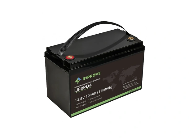 IMPROVE Lithium Batteri 12V 100Ah LiFePO4 BMS 100A - Bluetooth