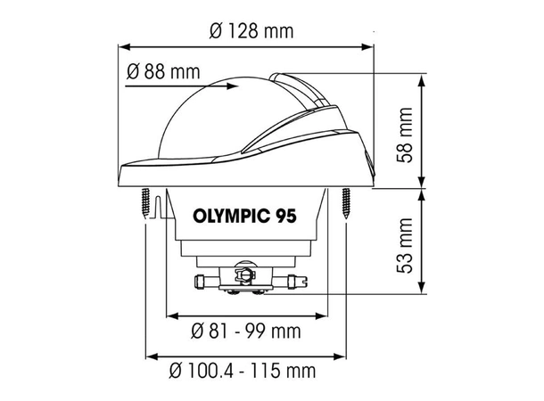 PLASTIMO Compass Plastimo Olympic 95 hvit hvit konisk rose