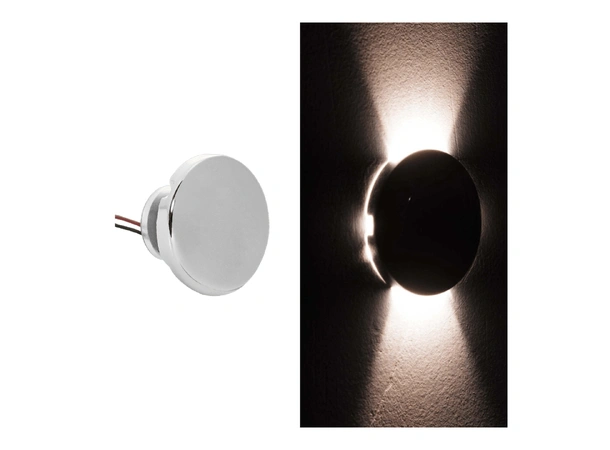 LED Step/dørk Lys, Rund vanntett 10-30 Volt
 Ip67 Toveis lysstråle