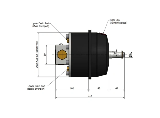 SLEIPNER Rattpumpe, hydraulisk styring 70cm3 - m/flens