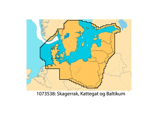 C-MAP Reveal X kart Skagerrak, Kattegat og Baltikum