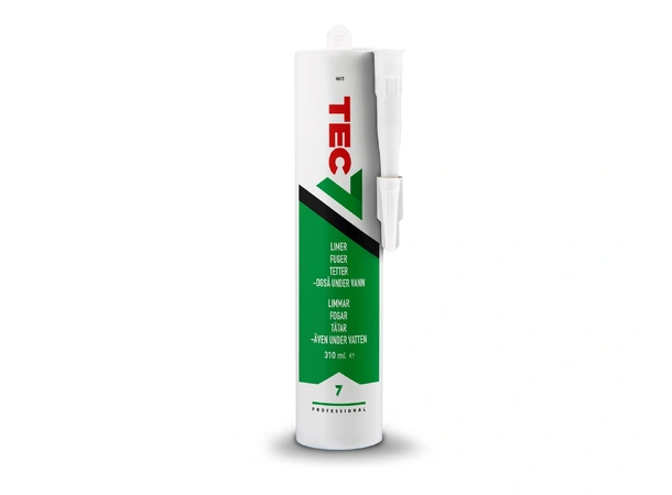 TEC7 Fugelim, hvit - 310 ml m/UV- filter