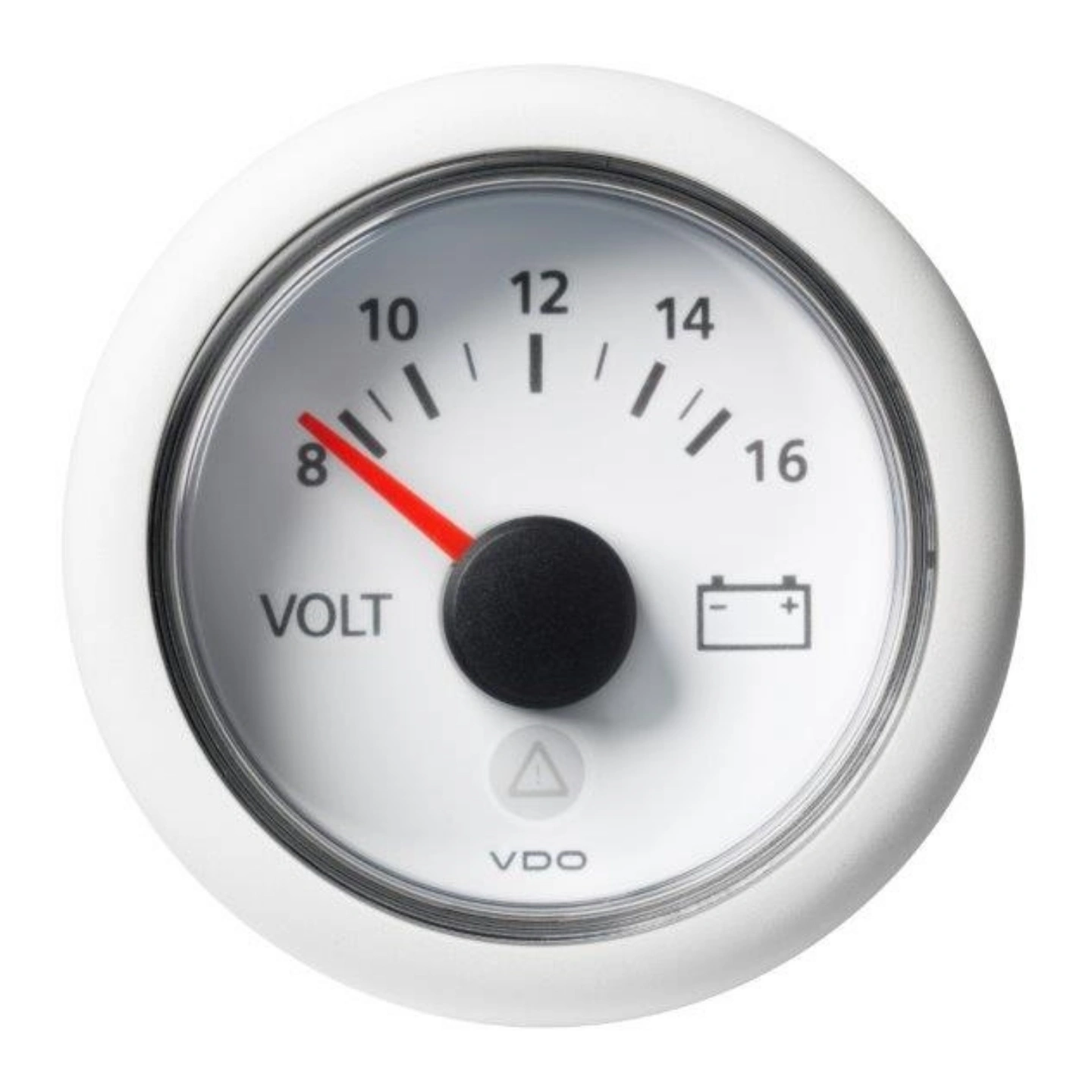 VDO Voltmeter 8-16V (12V) ViewLine - Ø52mm - hvit