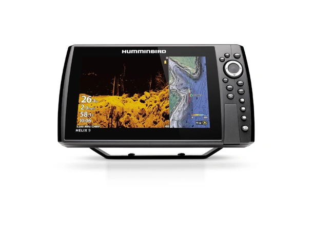 HUMMINBIRD Helix 9 Chirp Mdi+ GPS G4N Med hekkgiver - Mega Down Image