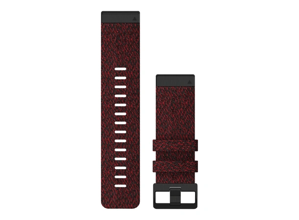 GARMIN Quickfit® 26-klokkerem Sammenflettet rød og sort nylon