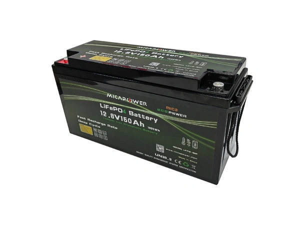 MICA Litiumbatteri PRO 100AH m/Bluetooth og varme 12,8v BMS