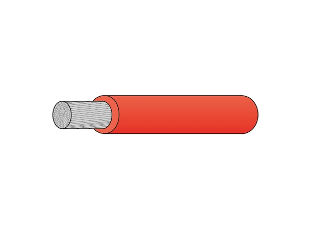 1852M Elektrisk kabel fortinnet 10 m 6mm2 - Rød