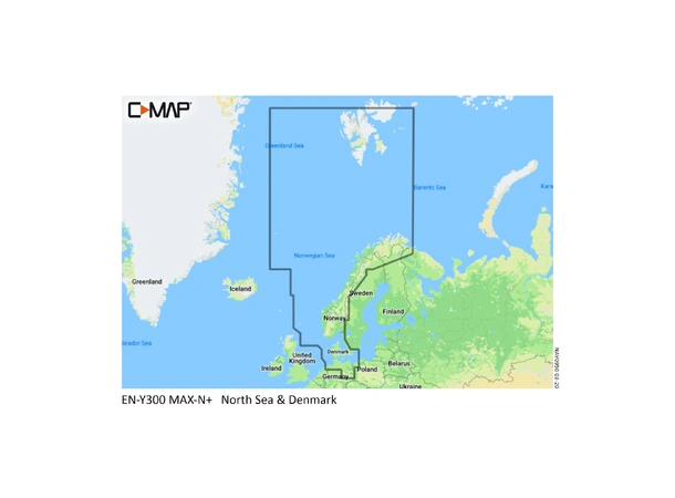 C-MAP Cmap Elektronisk kart Nordsjøen - Danmark - Svalbard