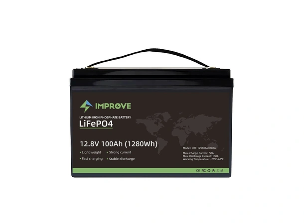 IMPROVE Lithium Batteri 12V 100Ah (LiFePO4) BMS 100a