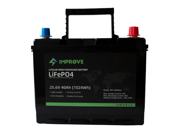 Improve Lithium Batteri 24V 40Ah (LiFePO4) BMS 40A