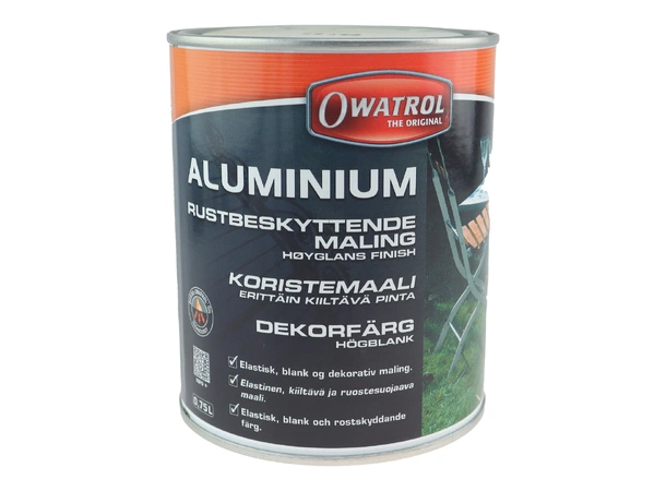 OWATROL Aluminium 0,75 lt Elastisk blank og rustbeskyttende maling