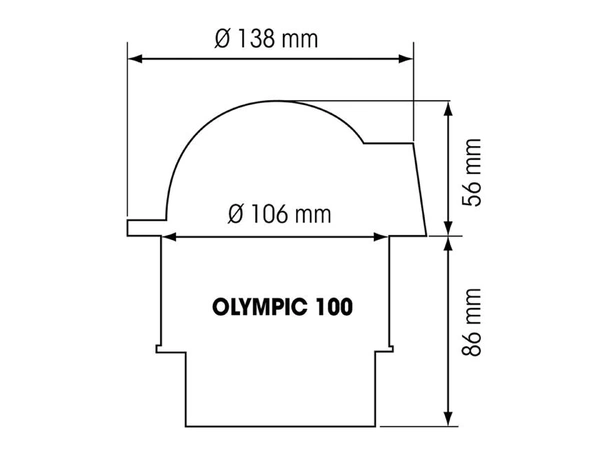 PLASTIMO Compass Plastimo Olympic 100 hvit svart konisk rose