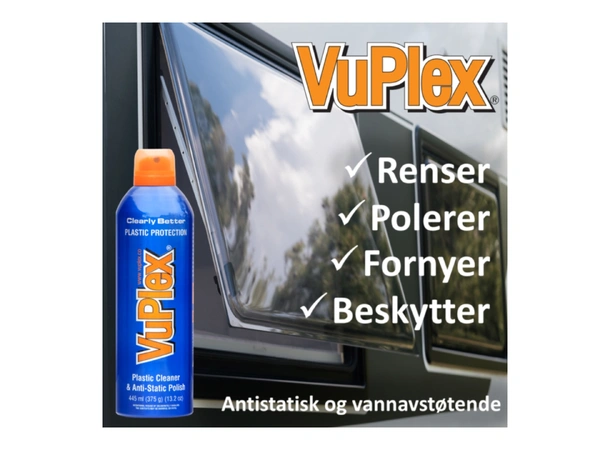 VUPLEX Rens og poleringsmiddel - 235ml for plastruter, kalesjevinduer m.m