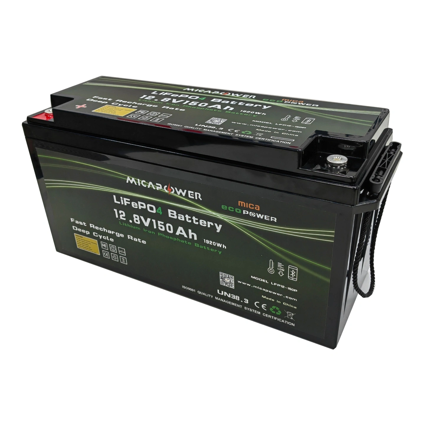 MICA Litiumbatteri PRO 200AH m/Bluetooth og varme 12,8v BMS