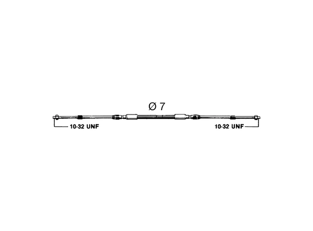 Kontrollkabel C-2, 12' 366cm - Universalkabel kabel gass og gir