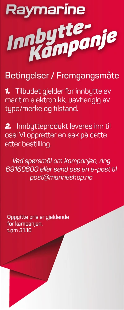 Raymarine Innbytte kampanje