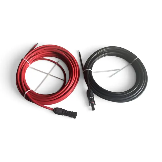POLARPLUS Solcellekabel m/ MC4 5m (sort/rød) 4mm2 Fortinnet kabel 