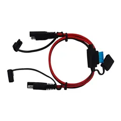 POLARPLUS Sikringsholder for OCS system 0,5m - 2x 4mm² sort/rød m/20A sikring