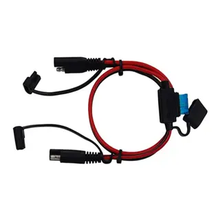 POLARPLUS Sikringsholder for OCS system 0,5m - 2x 4mm² sort/rød m/20A sikring