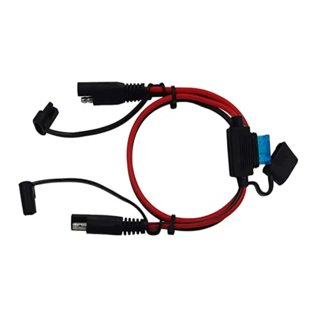 POLARPLUS Sikringsholder for OCS system 0,5m - 2x 4mm² sort/rød m/20A sikring 
