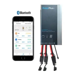 POLARPLUS QCS Solcelleregulator 15A MPPT alle batterityper - 12V/24V - Bluetooth