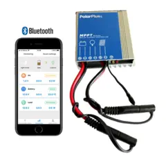 POLARPLUS QCS Solcelleregulator 10A MPPT for alle batterityper - 12V - Bluetooth