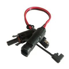 POLARPLUS Overgangskabel fra QCS til MC4 30 cm - 2x 4mm² - sort/rød